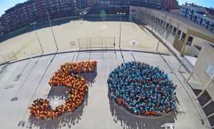 Un 50 fet amb els alumnes va servir per celebrar l'aniversari a l'escola // Ajuntament de Sant Boi