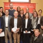 L'alcaldessa, Lluïsa Moret (quarta per l'esquerra), ha estat una de les socialistes que ha presentat el manifest // PSC Baix Llobregat