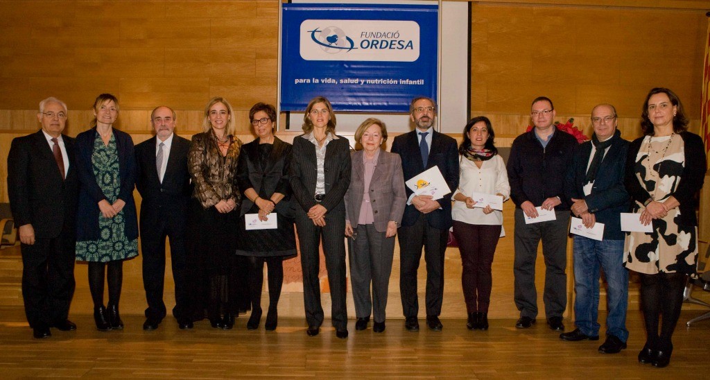 Representants dels projectes guanyadors dels ajuts de la Fundació Ordesa a la seu de l'empresa // Ajuntament de Sant Boi