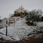 Sant Ramon nevat a primera hora del matí del 4 de febrer del 2015 // Josep Pons