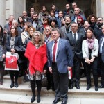 Representants dels organismes i empreses premiats amb el segell SICTED a la Casa Llotja de Mar // Ajuntament de Sant Boi