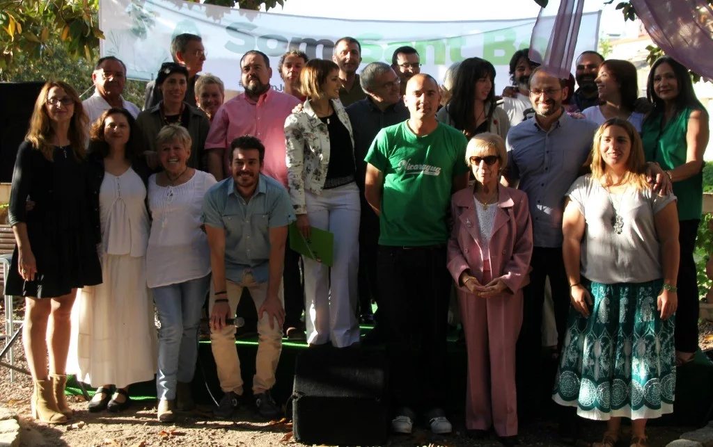 Fotografia de família de tots els integrants de la candidatura d'ICV-EUiA-MES // David Guerrero