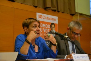 Olga Puertas, en su discurso. // Elisenda Colell