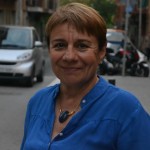 Olga Puertas, candidata a la alcaldía de Ciudadanos, a las puertas de Can Massallera // Elisenda Colell