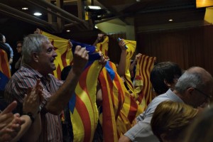 El col·lectiu independentista, present entre el públic // Maria Rubio