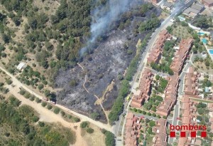 Imatge aèria de l'incendi // Bombers 