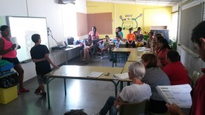 Imatge de la presentació del projecte Eurone't a l'escola Montbaig // Ajuntament de Sant Boi