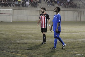 Buba, autor de dos gols, en moment del partit // FC Santboià