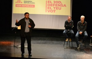 Oriol Junqueras, al seu discurs a Can Massallera // Elisenda Colell